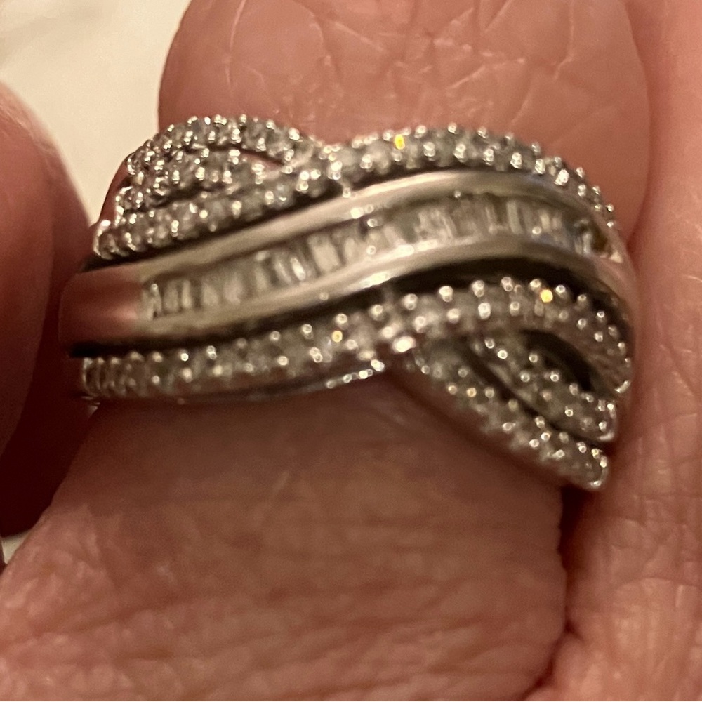 Mutlti row diamond band.  Size 7